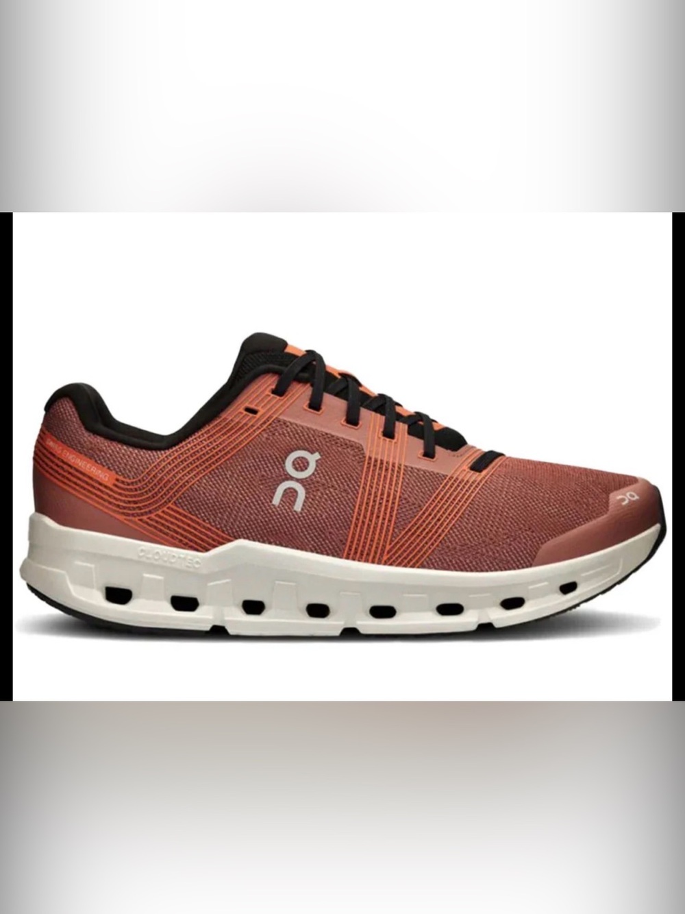On Running Men's Coral and Black Athletic Running Shoes